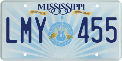 MS license plate LMY455