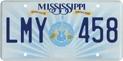 MS license plate LMY458