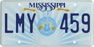 MS license plate LMY459