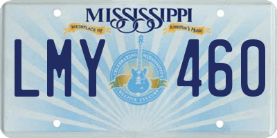 MS license plate LMY460