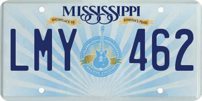 MS license plate LMY462