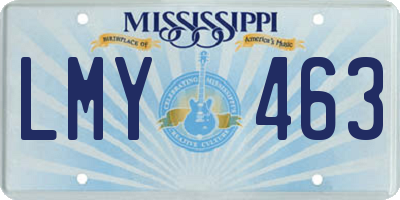MS license plate LMY463