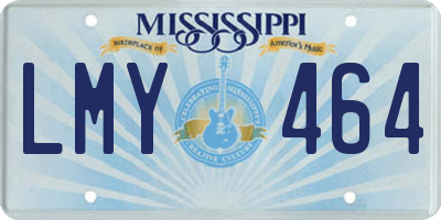 MS license plate LMY464