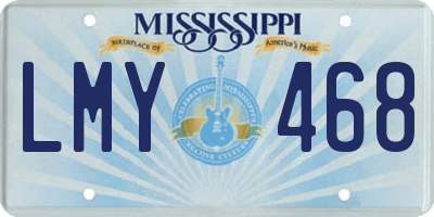 MS license plate LMY468