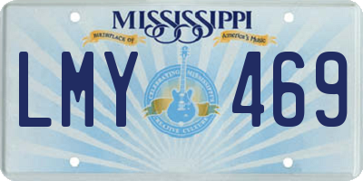 MS license plate LMY469