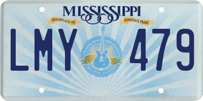 MS license plate LMY479