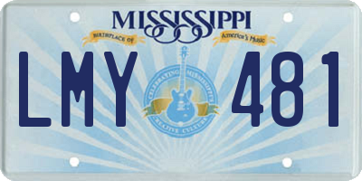 MS license plate LMY481