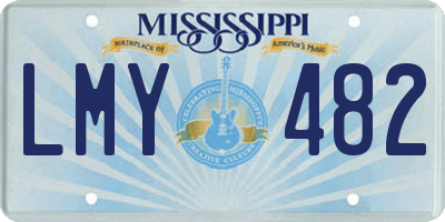 MS license plate LMY482