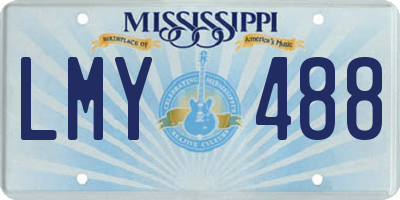 MS license plate LMY488
