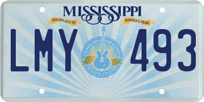 MS license plate LMY493