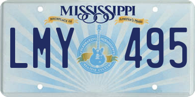 MS license plate LMY495