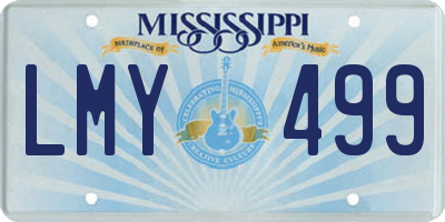 MS license plate LMY499