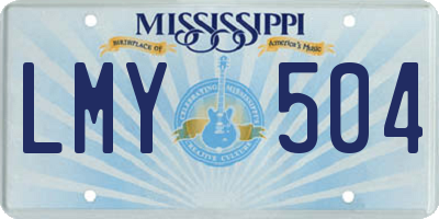 MS license plate LMY504