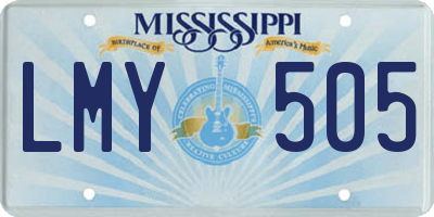 MS license plate LMY505