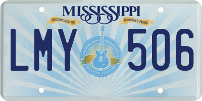 MS license plate LMY506