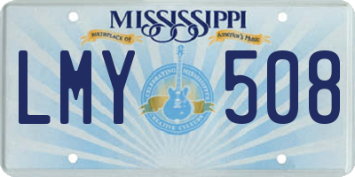 MS license plate LMY508