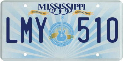 MS license plate LMY510