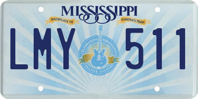 MS license plate LMY511