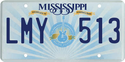 MS license plate LMY513