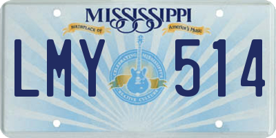 MS license plate LMY514