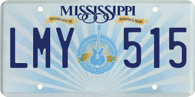 MS license plate LMY515