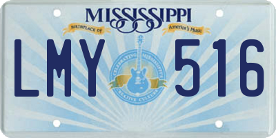 MS license plate LMY516