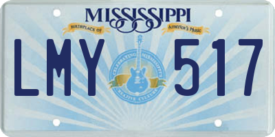 MS license plate LMY517