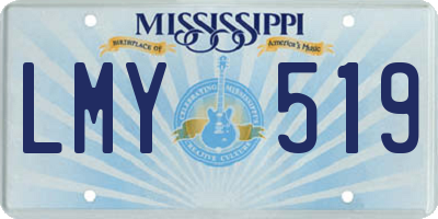 MS license plate LMY519