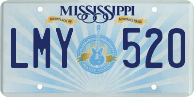 MS license plate LMY520