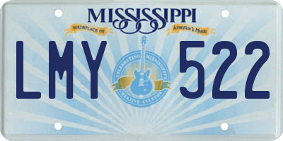 MS license plate LMY522