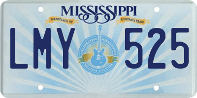 MS license plate LMY525