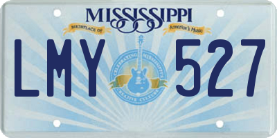 MS license plate LMY527