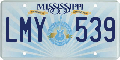 MS license plate LMY539
