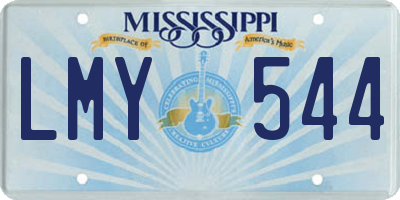 MS license plate LMY544