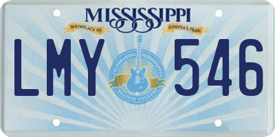 MS license plate LMY546