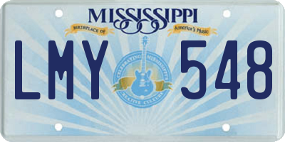 MS license plate LMY548