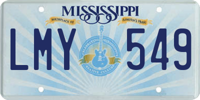 MS license plate LMY549