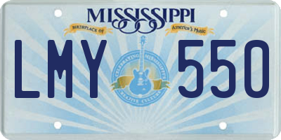 MS license plate LMY550