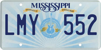 MS license plate LMY552