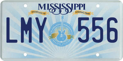 MS license plate LMY556