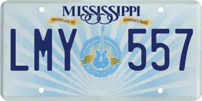 MS license plate LMY557