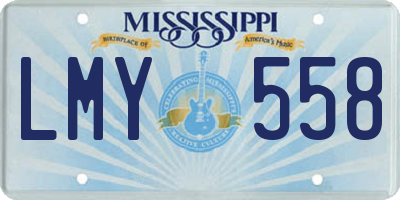 MS license plate LMY558