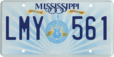 MS license plate LMY561