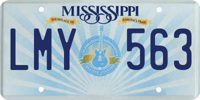 MS license plate LMY563