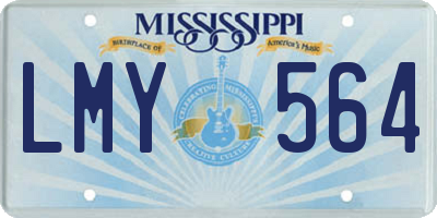 MS license plate LMY564