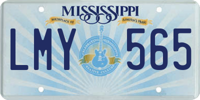 MS license plate LMY565