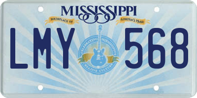 MS license plate LMY568