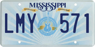 MS license plate LMY571