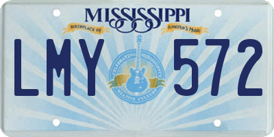 MS license plate LMY572