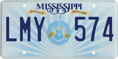 MS license plate LMY574